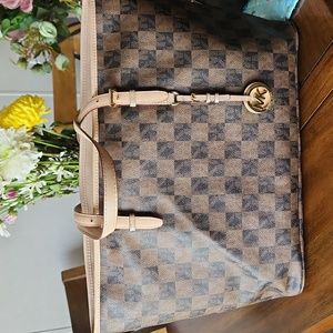 MK Checkered Tote